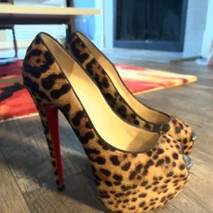 Christian Louboutin Leopard Calfhair Daffodile